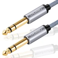 Pozostałe akcesoria sieciowe - KABEL INSTRUMENTALNY AUDIO TRS JACK 6,35mm na 6,35mm 5M OPLOT NYLONOWY - miniaturka - grafika 1