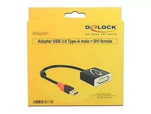 Delock Kabel USB USB3.0 Kabel A DVI 24+5 St/Bu 0.20m schwarz 62737 - Kable USB - miniaturka - grafika 1