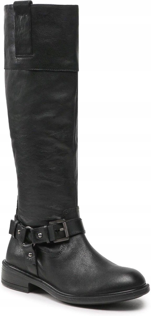 GEOX KOZAKI DAMSKIE CZARNE Z KLAMRĄ I SKÓRĄ NATURALNĄ 39 3EA