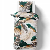 Pościel - POŚCIEL KOMPLET POŚCIELI 140X200 CM POSZEWKI ZESTAW POLSKA WZÓR LIŚCIE 111 - miniaturka - grafika 1