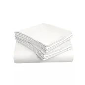 Prześcieradła - Prześcieradło bawełniane bez gumki kolor biel - biały 240 x 280 [cm] - miniaturka - grafika 1