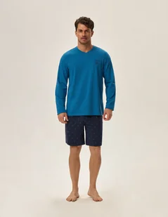 Piżama Jog 41907-55X Niebieska - Piżamy męskie - miniaturka - grafika 1