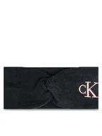 Apaszki i szaliki damskie - Calvin Klein Opaska materiałowa Monogram Embro K60K612658 Czarny - miniaturka - grafika 1