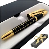 Pióra wieczne - ZŁOTE LUKSUSOWE PIÓRO WIECZNE 24K CERTYFIKAT ETUI - miniaturka - grafika 1