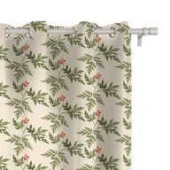 Zasłony - Zasłona FLORAL wzór F35 | delikatne czerwone kwiatki 150 x 200 cm tkanina standard - miniaturka - grafika 1