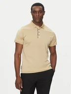 Koszulki męskie - KARL LAGERFELD Polo 745007 552200 Beżowy Regular Fit - miniaturka - grafika 1