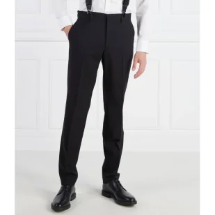 BOSS Wełniane spodnie H-Lenon-MM-224 | Regular Fit - Spodnie męskie - miniaturka - grafika 1