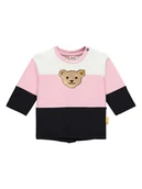 Bluzy i sweterki niemowlęce - Steiff Bluza w kolorze jasnoróżowo-czarnym - miniaturka - grafika 1