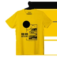Odzież do sportów motorowych - T-shirt koszulka Nissan Skyline 33 GTR żółta-4XL - miniaturka - grafika 1