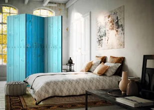 Parawan 3-częściowy - Niebieskie deski [Room Dividers] (rozmiar 135x172) - Parawany - miniaturka - grafika 2