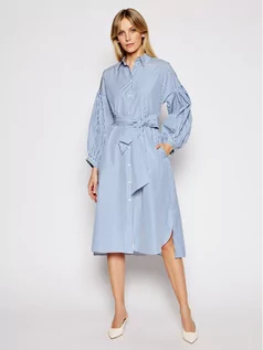 Sukienki - Max Mara Weekend Sukienka koszulowa Ragazza 52210311 Niebieski Regular Fit - grafika 1