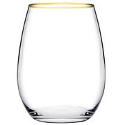 Szklanki - Komplet 6 szklanek Amber ze złotym rantem 350 ml PASABAHCE - miniaturka - grafika 1