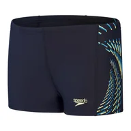 Kąpielówki męskie - Dziecięce Bokserki kąpielowe SPEEDO PLMT PRNT ASHT JM 8-00316914375 – Czarny - miniaturka - grafika 1