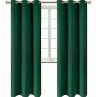 Zasłony - Zasłony welurowe butelkowa zieleń PRZELOTKA KÓŁKA 140x250 - miniaturka - grafika 1