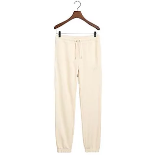 Spodnie damskie - GANT REG Tonal Shield damskie spodnie dresowe, luźne, lniane, standardowe, len, XL - grafika 1