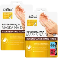 Kremy i maski do rąk - Zestaw L'Biotica Home Spa, maska regenerująca na dłonie, nasączone rękawiczki, 2 x 26 g - miniaturka - grafika 1