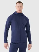 Bluzy męskie - 4F Bluza treningowa szybkoschnąca męska - grananatowa 3XL - miniaturka - grafika 1