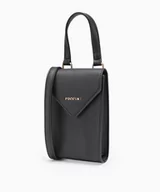 Torebki damskie - PUCCINI Mała torebka z miękkiej skóry ekologicznej czarna - miniaturka - grafika 1