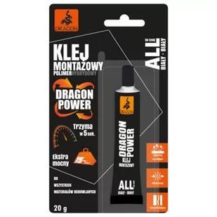 Klej montażowy polimer hybrydowy biały 20 g DRAGON POWER - Kleje i inne preparaty budowlane - miniaturka - grafika 1