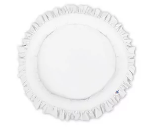 Gniazdko z falbanką - białe - Kokony niemowlęce Gniazdko z falbanką - białe - Kokony niemowlęce - miniaturka - grafika 1