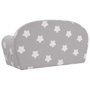2-osobowa sofa dla dzieci, rozkładana, szara w gwiazdki, plusz Lumarko! - Sofy i kanapy - miniaturka - grafika 7