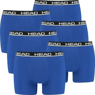 Bokserki męskie HEAD, 6-pak - Basic, bawełna stretch, jednokolorowe niebieski/czarny S - Majtki męskie - miniaturka - grafika 1