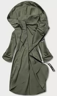 Swetry damskie - CIENKA ASYMETRYCZNA NARZUTKA DAMSKA KHAKI (B8117-11) - S'WEST - miniaturka - grafika 1