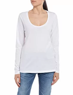 Koszulki i topy damskie - Replay Koszulka damska W3793, 001 biała, XS, 001 White, XS - grafika 1