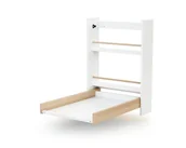 Przewijaki - AT4 - Drewniany, składany przewijak ESSENTIEL, biały i lakierowany buk, montowany do ściany - miniaturka - grafika 1