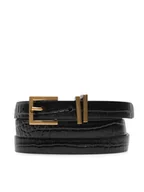 Paski - Gino Rossi Pasek Damski BLYL23004 Czarny - miniaturka - grafika 1