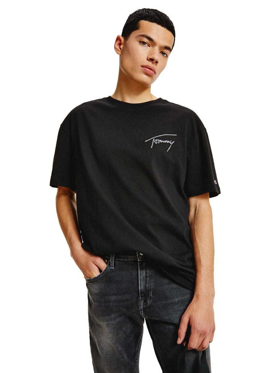 TOMMY HILFIGER KOSZULKA DAMSKA T-SHIRT TJM TOMMY SIGNATURE BLACK DM0DM12419 BDS M