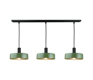 Lampy sufitowe - Żyrandol na lince HAKI 3xE27/60W/230V zielony/czarny - miniaturka - grafika 1