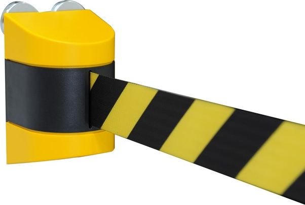 Tensator odgradzająca, ostrzegawcza rozwijana w kasecie mocowanej na magnes. MIDI. Zapięcie przeciwpaniczne Długość 4,6 m