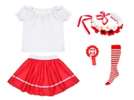 Dresy i komplety dla dziewczynek - ZESTAW NARODOWY BIAŁO-CZERWONY 116-128 5el - miniaturka - grafika 1
