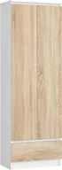 Regały - Elior Minimalistyczny regał do salonu biały + dąb sonoma - Prima 3X - miniaturka - grafika 1