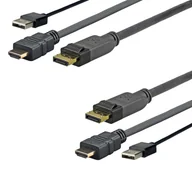 Adaptery i przejściówki - Vivolink PROHDMIUSBDP5 adapter kablowy 5 m DisplayPort HDMI + USB Czarny - miniaturka - grafika 1