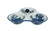 Tace i patery - Ceramiczna tacka do serwowania potrójna Ceramika Bolesławiec - miniaturka - grafika 1