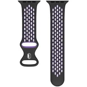 Akcesoria do smartwatchy - Pasek BELINE New Sport Silicone do Apple Watch 38/40/41mm Czarno-fioletowy - miniaturka - grafika 1