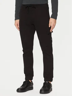 Calvin Klein Jeans Spodnie dresowe J30J326762 Czarny Regular Fit - Spodnie sportowe męskie - miniaturka - grafika 1