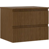Szafki łazienkowe - Mexen Rivel szafka łazienkowa podumywalkowa 60 cm z blatem, 2 szuflady, ryflowana , orzech - 91A20-06047-2-BFFC86 - miniaturka - grafika 1