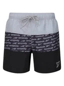 Kąpielówki męskie - Reebok Szorty kąpielowe "Albie" w kolorze czarno-szarym - miniaturka - grafika 1