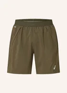 Spodenki damskie - Asics Szorty Do Biegania 2 W 1 Road braun - miniaturka - grafika 1