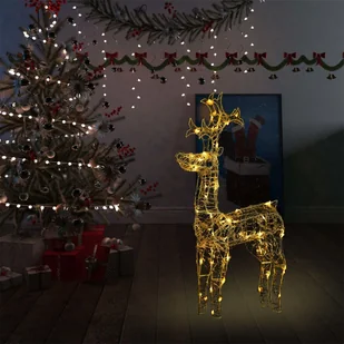 Dekoracja świąteczna LED renifer 90 diod LED 60x16x100 cm akryl - Ozdoby bożonarodzeniowe - miniaturka - grafika 1