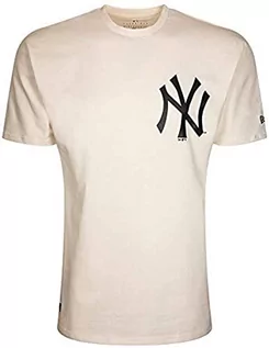 Koszulki męskie - New Era Męski T-shirt MLB Big Logo Oversized Tee Neyyan Sfp z krótkim rękawem biały biały XXL 12195449 - grafika 1
