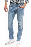 Spodnie męskie - Mustang Oregon Tapered Męskie Spodnie Jeansowe Jeansy Denim Blue 1014040 5000 202-W32 L32 - miniaturka - grafika 1
