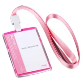 Identyfikatory - Etui na kartę identyfikacyjną Reap z różową smyczą - miniaturka - grafika 1