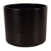 Donice - Osłonka Ringe 14 cm matowy czarny - miniaturka - grafika 1