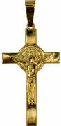 Dewocjonalia - Pozłacany krzyżyk z medalem Świętego Benedykta. UR3465MER - miniaturka - grafika 1