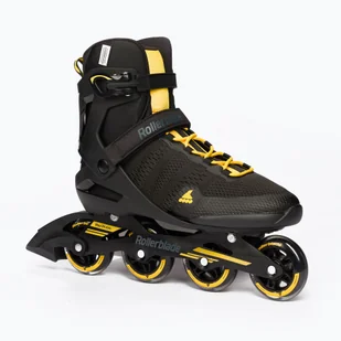 Rolki męskie Rollerblade Spark 80 black/saffron yellow - Rolki - miniaturka - grafika 1