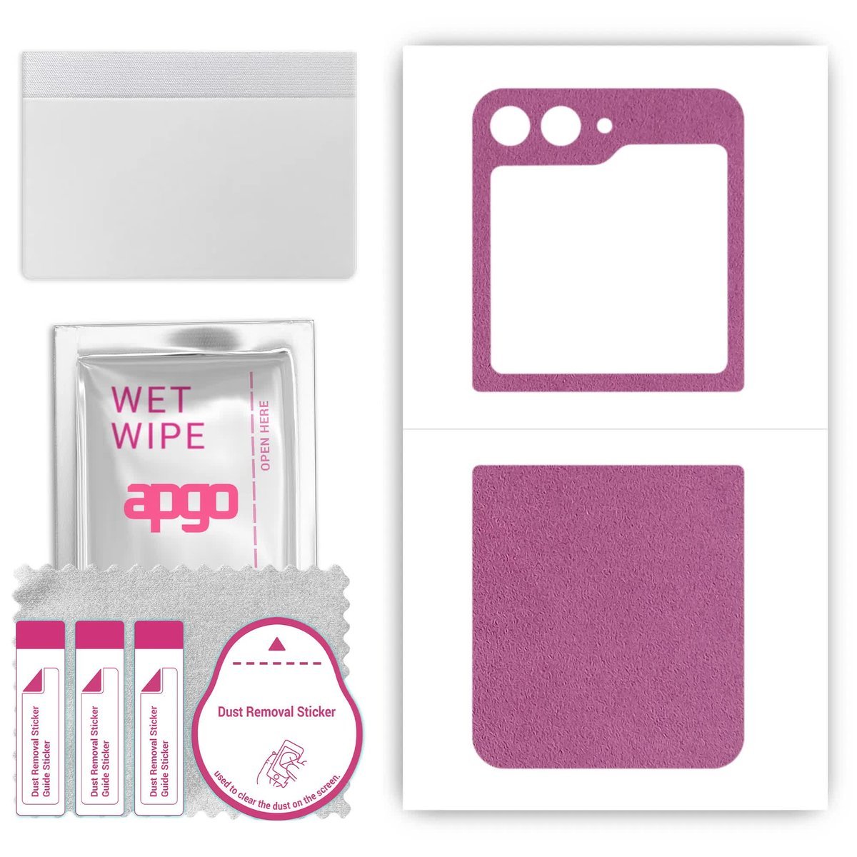 Folia naklejka skórka strukturalna na TYŁ Zamsz do Samsung Galaxy Z Flip5 Retro - Zamsz Fioletowy - apgo SKINS